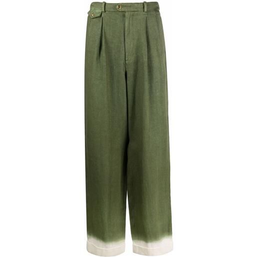 Nick Fouquet pantaloni a gamba ampia - verde