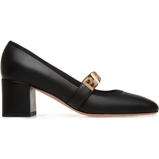 Bally pumps con placca logo - nero