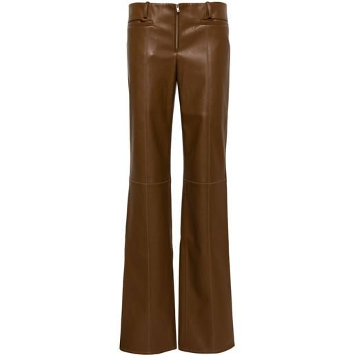 Aya Muse pantaloni cida in finta pelle - marrone