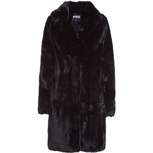 Apparis cappotto in finta pelliccia - nero