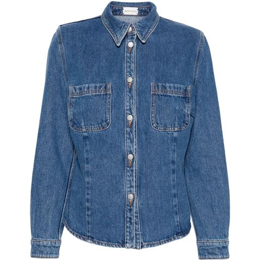 Magda Butrym camicia denim a maniche lunghe - blu