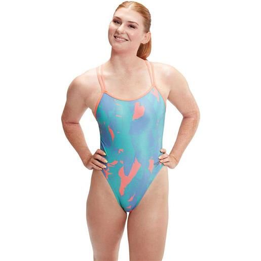 Speedo allover digital starback swimsuit multicolor 26 donna
