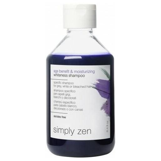 Simply Zen age benefit & moisturizing whiteness shampoo 250ml - shampoo anti-giallo capelli biondi grigi e decolorati