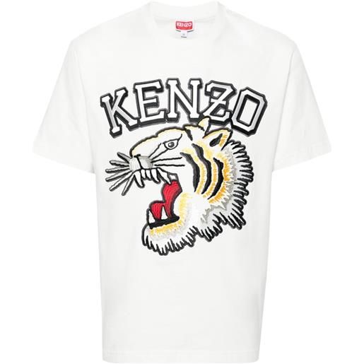 Kenzo t-shirt tiger varsity - bianco
