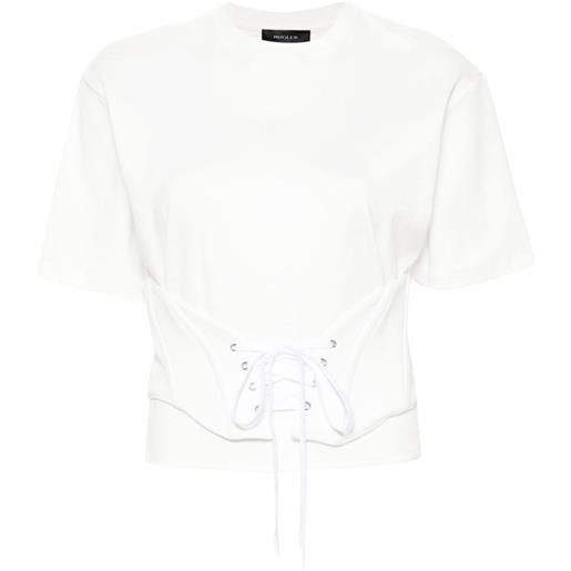 Mugler t-shirt corsetto - bianco