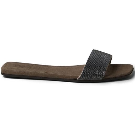 Brunello Cucinelli sandali slides - grigio