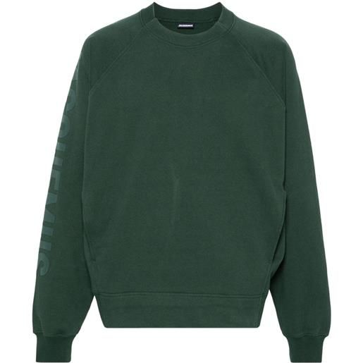 Jacquemus top le sweatshirt typo - verde