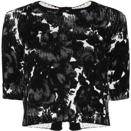 Nº21 maglione a fiori - nero