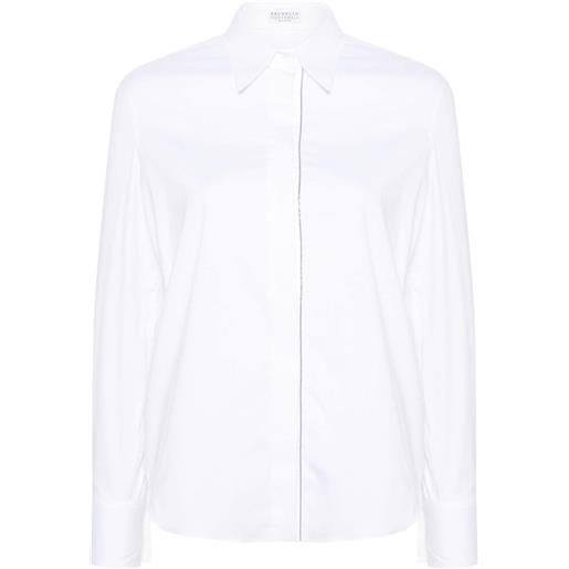 Brunello Cucinelli camicia con perline - bianco