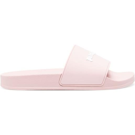 Palm Angels sandali slides con logo goffrato - rosa