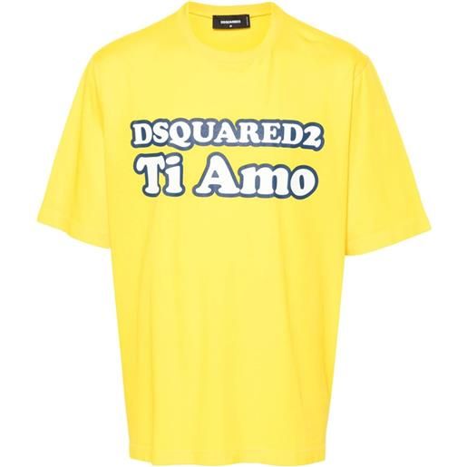 Dsquared2 t-shirt skater con stampa - giallo