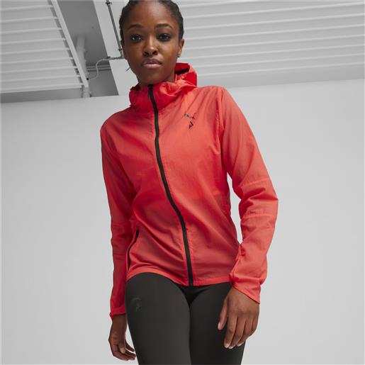 PUMA giacca ultra trail seasons da donna, rosso/altro