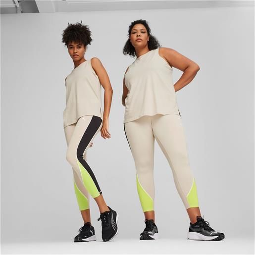 PUMA pantaloni aderenti da training PUMA fit 7/8 da donna, beige/altro