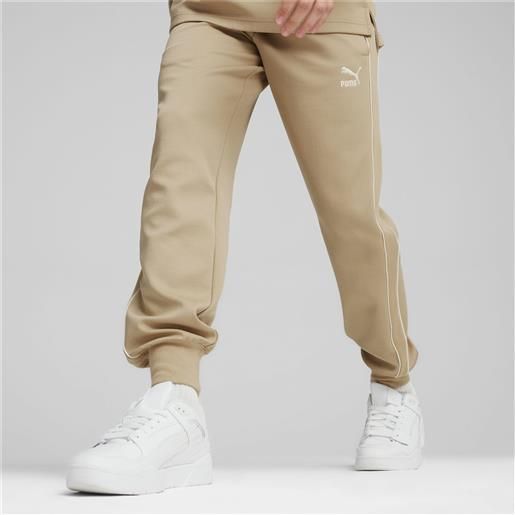 PUMA pantaloni sportivi t7 da, beige/altro