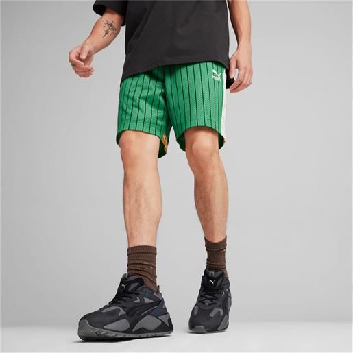 PUMA shorts in mesh t7 da, verde/aop