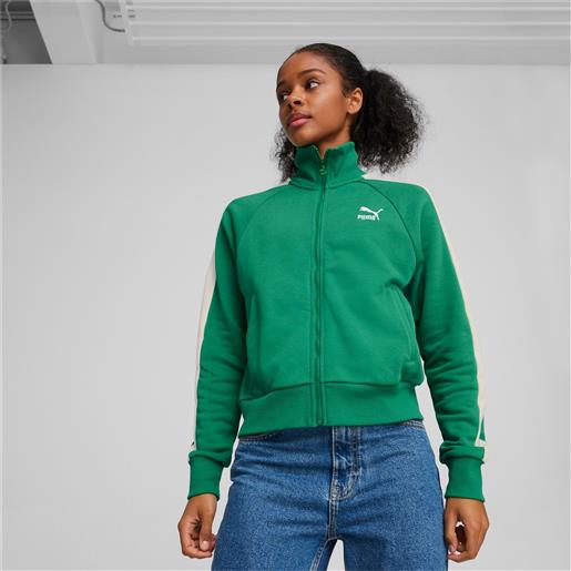 PUMA giacca sportiva iconic t7 donna, verde/altro