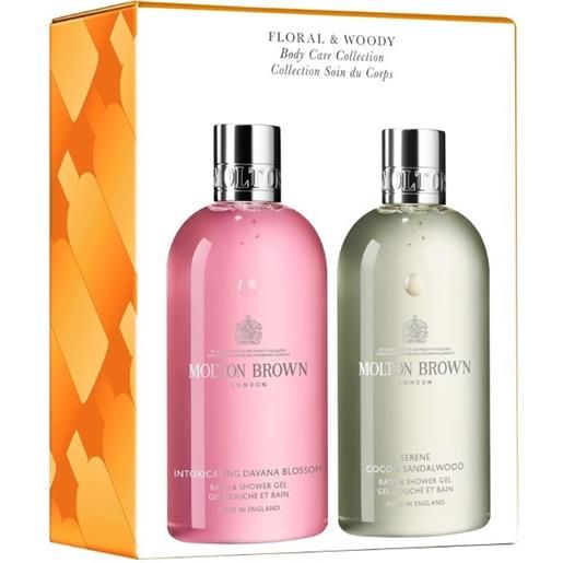 MOLTON BROWN floral & wody body care collection - cofanetto con 2 bagno doccia