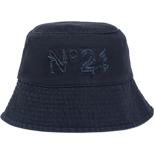 N°21 cappello bucket in cotone con logo
