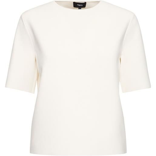 THEORY t-shirt in techno crepe