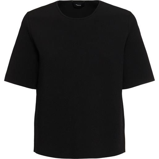 THEORY t-shirt in techno crepe