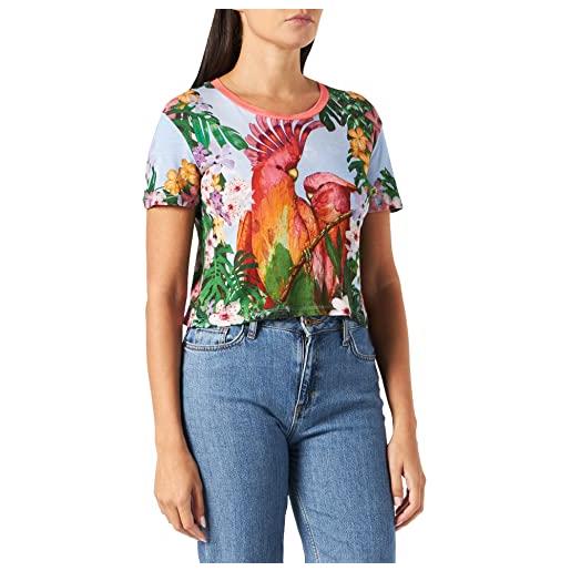 Desigual ts_parrot t-shirt, blu, xs donna