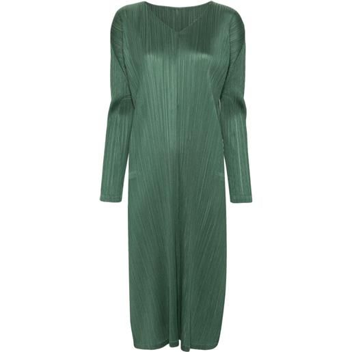 Pleats Please Issey Miyake abito midi monthly colors: december - verde