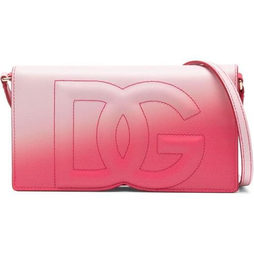 Dolce & Gabbana borsa a tracolla con ricamo - rosa