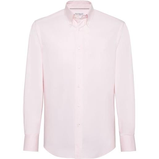 Brunello Cucinelli camicia con colletto button-down - rosa