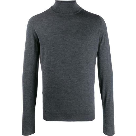 John Smedley maglione cherwell a collo alto - grigio