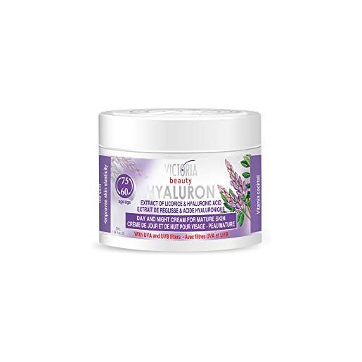 Victoria Beauty hyaluron & licorice extract anti-ageing day & night cream mature skin with uva and uvb filters (60-75 age) with hyaluronic acid - 50ml by Victoria Beauty