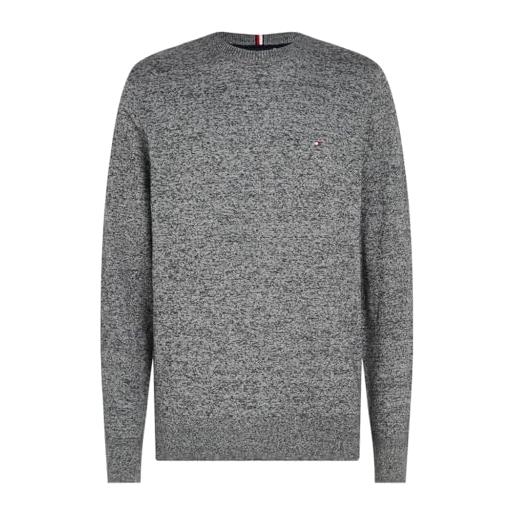 Tommy Hilfiger - maglione girocollo da uomo in cashmere, grigio. , xl