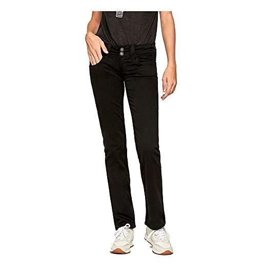 Pepe Jeans venus, jeans donna, nero, 27w / 34l