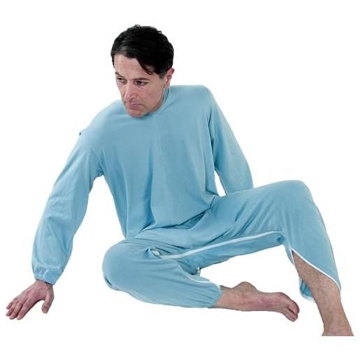 Confezioni Lella tutone pigiama anziano sanitario con doppia apertura zip posteriore e interno cavallo tg. L