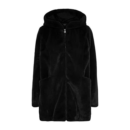 Only coat faux fur coat black s black s