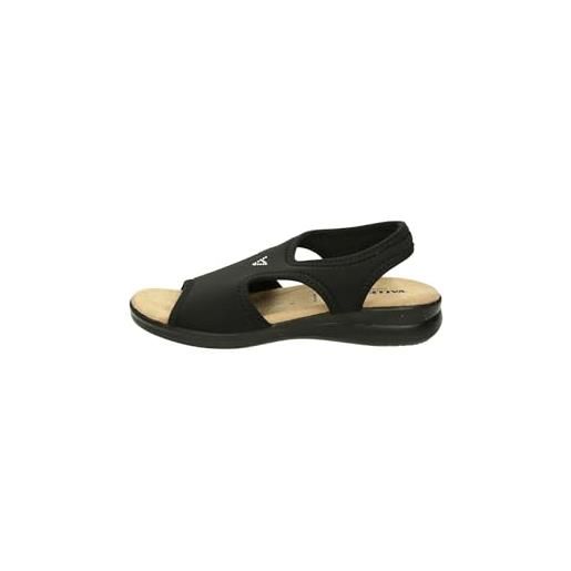 Valleverde 25322 beige sandali con zeppa bassa per donna in tessuto elasticizzato (taglia 40)