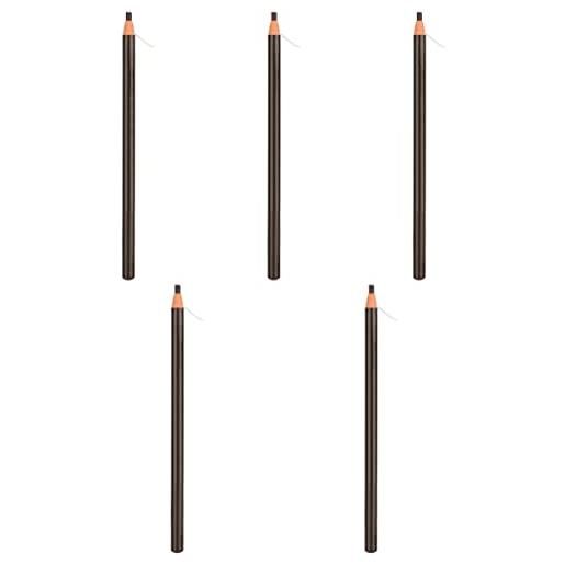 POPETPOP 5 pz matita per sopracciglia grigia caffè nero staccare la penna matita per sopracciglia trucco matita per sopracciglia marrone scuro testa singola mancare matita per gli occhi