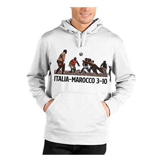 bubbleshirt felpa con cappuccio film cult agg - tre uomini e una gamba italia-marocco 3-10 - meme - idea regalo