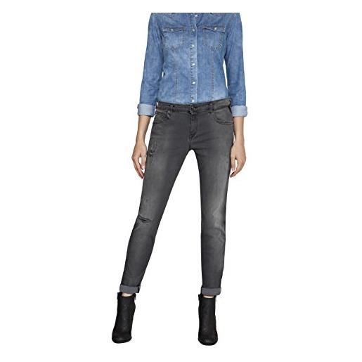 Replay katewin hyperflex jeans slim, grigio (dark grey denim 10), 27w / 32l donna