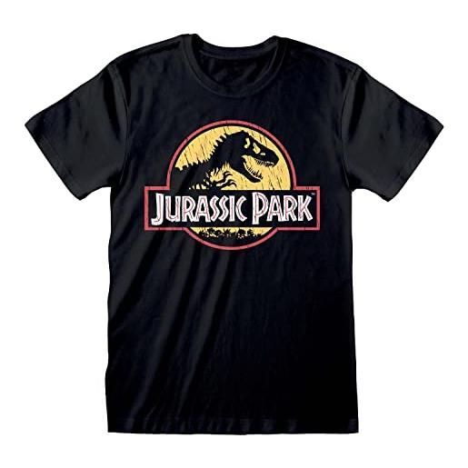 Jurassic Park maglietta shirt, verde, s uomo