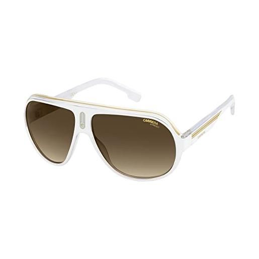 Carrera occhiali da sole speedway/n white crystal/brown shaded 63/12/130 uomo