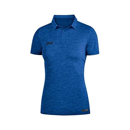 Jako 6329 premium basics - polo donna, melange grigio chiaro, 44