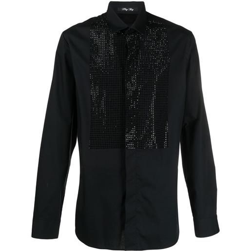 Philipp Plein camicia con borchie - nero