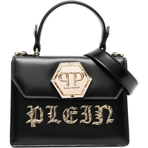 Philipp Plein borsa piccola con placca logo - nero