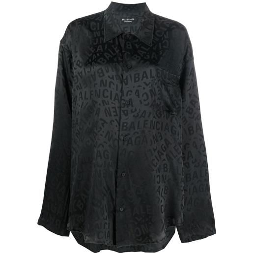 Balenciaga camicia con stampa - nero