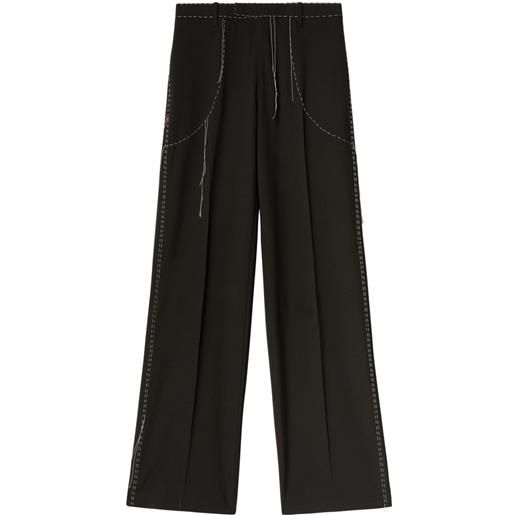 Off-White pantaloni sartoriali con cuciture a contrasto - nero