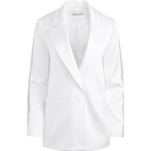 alice + olivia blazer denny con decorazione - bianco