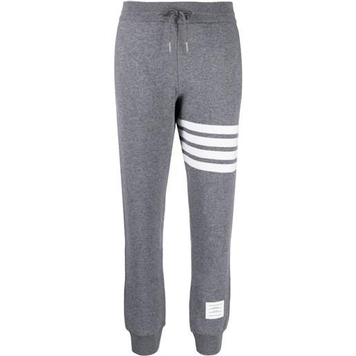 Thom Browne pantaloni sportivi con righe - grigio