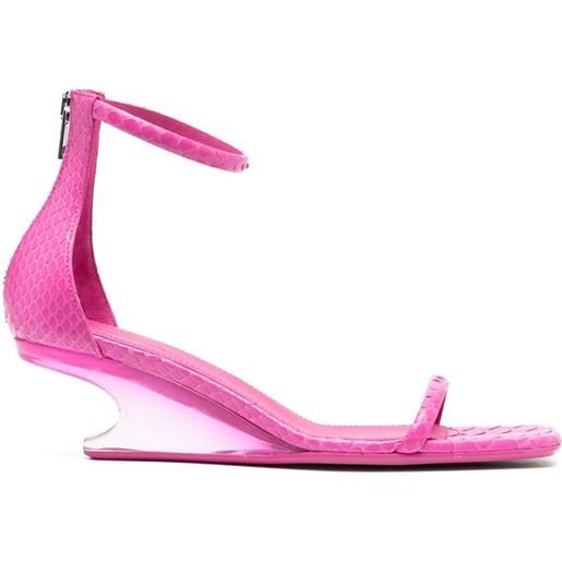 Rick Owens sandali con tacco scolpito - rosa