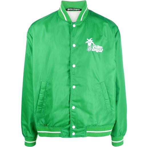 Palm Angels bomber con stampa grafica - verde