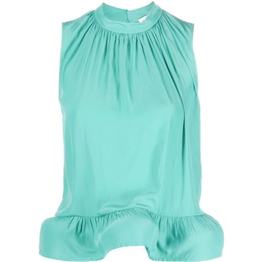 Lanvin blusa con ruches - verde